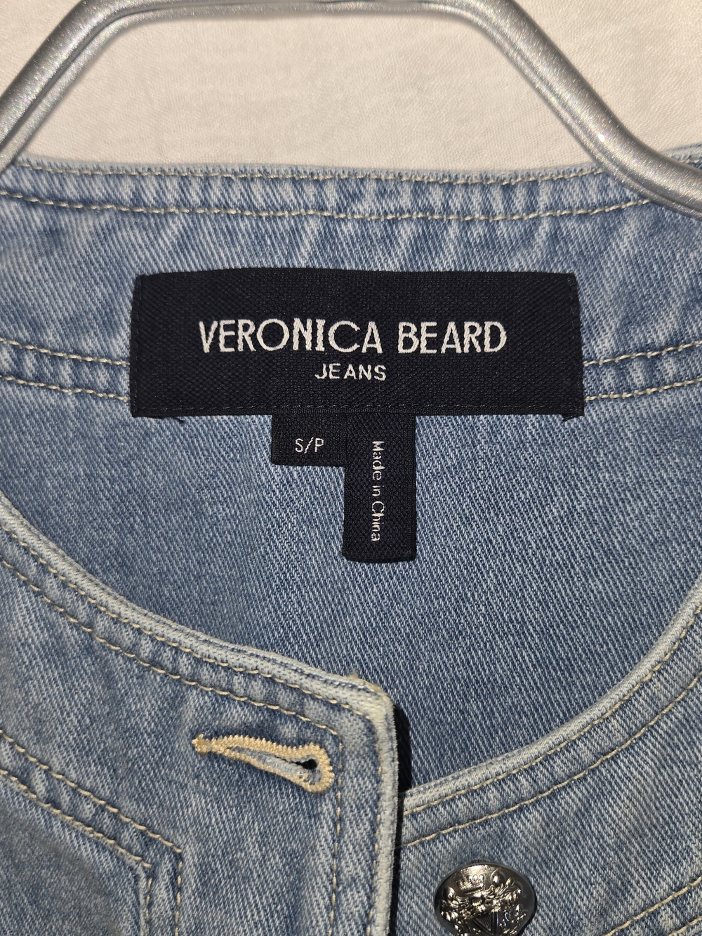 Veronica Beard Elias Short Sleeve Cropped Denim Jacket – Size S/P - Picture 5 of 5